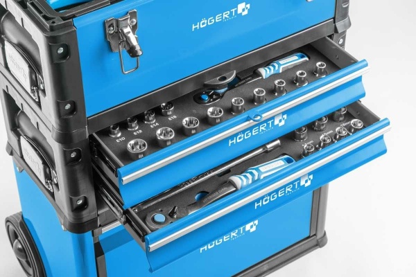 Тележка для инструментов HOEGERT TECHNIK 3 модуля HT7G080 Тележка для инструментов HOEGERT TECHNIK 3 модуля HT7G080