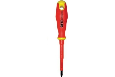 Изолированная отвертка CrV 1000V SL 5.5х125 мм FIT 55898