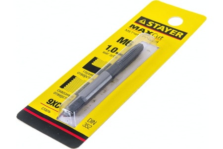 Метчик  MASTER одинарный для сквозных и глухих отверстий сталь 9ХС М6х1 0 Stayer 28021-06-1.0