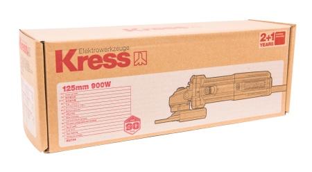 Угловая шлифмашина KRESS, KU704,  900 Вт, 125 мм, коробка Угловая шлифмашина KRESS, KU704,  900 Вт, 125 мм, коробка