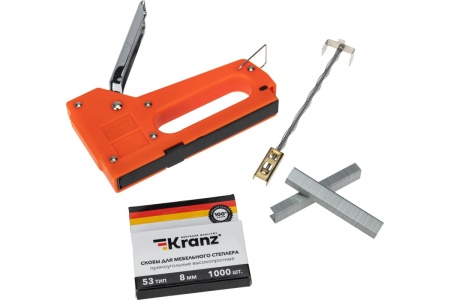 Набор степлер REXANT с металлической ручкой и 2000 скоб 8 мм, тип 53 12-5401-9