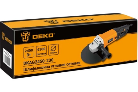 Угловая сетевая шлифмашина DEKO DKAG2450-230, 230 мм, 2450 Вт, 063-4328