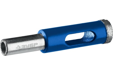 Алмазное трубчатое сверло по керамике и стеклу ЗУБР Профессионал Р60, трехгранный хвостовик, 8 мм, для дрели 29850-08 Алмазное трубчатое сверло по керамике и стеклу ЗУБР Профессионал Р60, трехгранный хвостовик, 8 мм, для дрели 29850-08