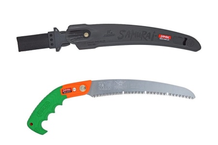 Пила самоочищающаяся изогнутое полотно в чехле, с поясным креплением SAMURAI GKC-240-LH