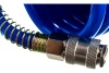 Шланг спиральный синий с быстросъемными соединениями профи (5 м; 8х12 мм; 20 бар) Pegas pneumatic 4911