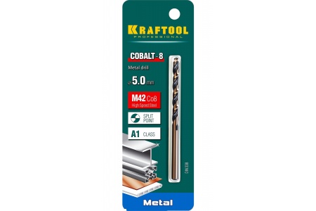 Сверло по металлу KRAFTOOL COBALT HSS-Co 8% сталь М42 (5х86 мм) 29656-5