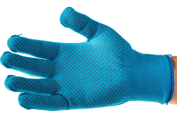Перчатки Россия нейлон, ПВХ точка, 13 класс, цвет ультрамарин, XL 67846