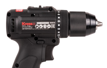 Дрель-шуруповерт аккумуляторная бесщеточная KRESS KU212.1, 20В, 50Нм, 2Ач x2, ЗУ 2А, Сумка + коробка