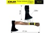 Кованый топор ZINLER Олень 0.8 кг, в сборе, общий вес 1.05 кг Z5.10T16 ТКЗ-16