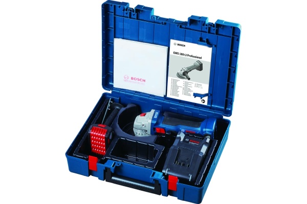 Аккумуляторная угловая шлифмашина Bosch GWS 180-LI + батарея + ЗУ 06019H90R1 Аккумуляторная угловая шлифмашина Bosch GWS 180-LI + батарея + ЗУ 06019H90R1