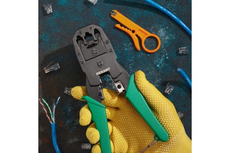 Кримпер для обжима 8P8C / 6P6C / 4P4C /ht-200/, заделка витой пары /ht-318М/ REXANT ht-315 12-3441