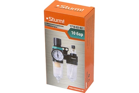 Фильтр влагоотделитель с лубрикатором для пневмоинструмента Sturm 1710-02-02