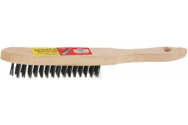 Проволочная стальная щетка, 3 ряда STAYER MASTER 35020-3