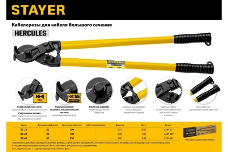 Кабелерез STAYER Hercules XC-25 диам. 25 мм, 350 мм 2334-35