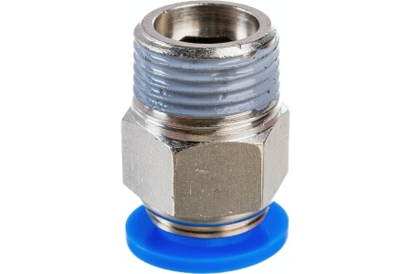 Фитинг цанговый прямой с наружной резьбой 3/8M для трубки диаметром 10 мм SHPI PC 10-R03