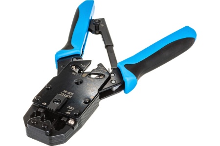 Обжимной инструмент для разъемов RJ-50, RJ-45, RJ-12, RJ-11 /10P10C Hyperline HT-200AR 8P8C типа 35548