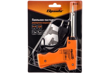 Паяльник-пистолет SPARTA с регулировкой мощности 30-60 Вт, 220 В 913075