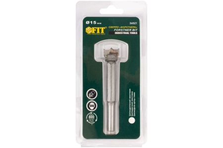 Сверло Форстнера с карбидными вставками 15 мм FIT IT 36521