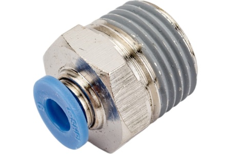 Фитинг цанговый прямой с наружной резьбой 1/2M для трубки диаметром 6 мм SHPI PC 06-R04