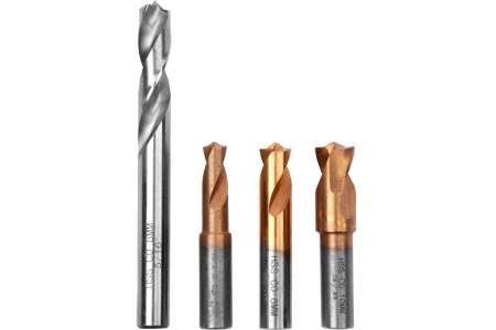 Набор сверл для удаления точечной сварки 4 предмета (6.5 мм, 8 мм x2 шт, 10 мм) AV Steel AV-921188