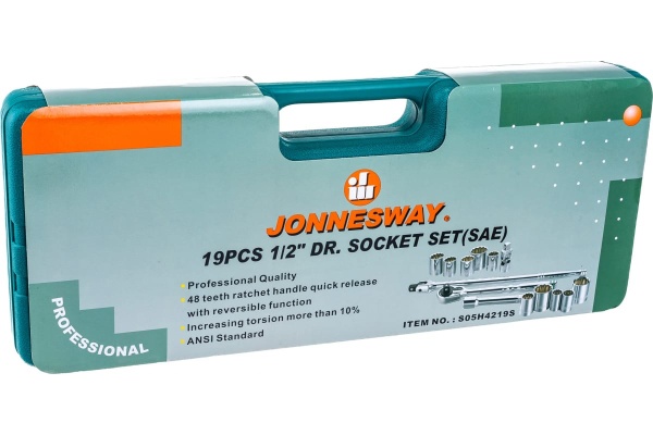 Набор торцевых дюймовых головок 1/2"DR 3/8"-1-1/4" Jonnesway S05H4219S