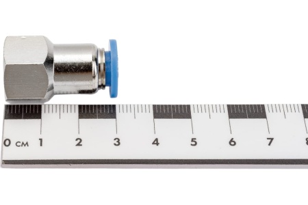 Фитинг цанговый прямой с внутренней резьбой 1/4F для трубки диаметром 8 мм SHPI PCF 08-R02