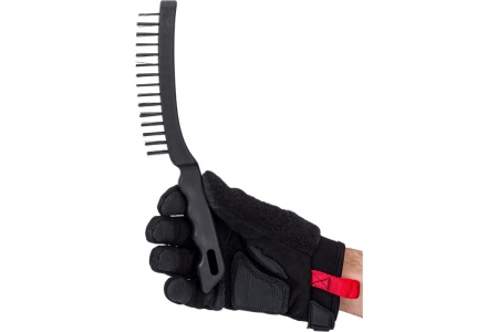 Металлическая щетка с пластиковой ручкой ON 3-х рядная 20-01-103