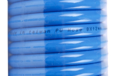 Шланг воздушный полиуретановый, спиральный 8x12 мм, 15 м KraftWell KRW-HC081215