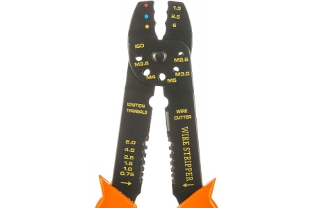 Стриппер для зачистки электропроводов и обжима контактных клемм 210 мм SPARTA 177505