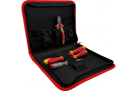 Набор отверток Felo Ergonic SL, PH, PZ +/-, отвертка тестер сети и диэлектрическиие бокорезы 160 мм 41390504