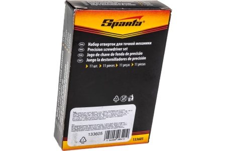Набор отверток для точной механики, 11 шт SPARTA 133605 Набор отверток для точной механики, 11 шт SPARTA 133605