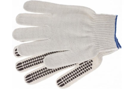 Трикотажные перчатки СИБРТЕХ, рисунок ПВХ гель, Протектор, оверлок, 67778