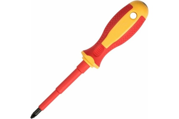 Крестовая диэлектрическая отвертка Ladina GREPP PH2х100 мм, CrV, двухкомпонентная рукоятка 202-032