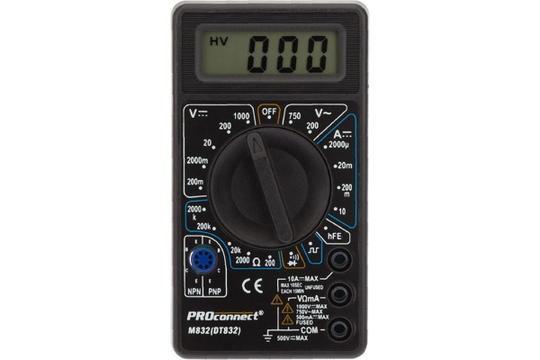 Цифровой мультиметр PROCONNECT M832 DT832 13-3012