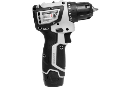 Бесщеточная аккумуляторная дрель-шуруповерт Интерскол ДА-10/12В 36 МиниМАКС Li-ion, картон, без аккум. и ЗУ 687.0.0.70