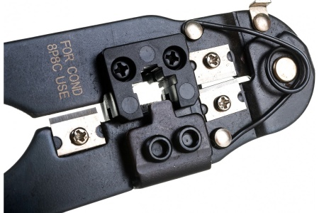 Кримпер ТУНДРА для обжима компьютерных клемм RJ-45 8P, горизонтальный обжим 4476070