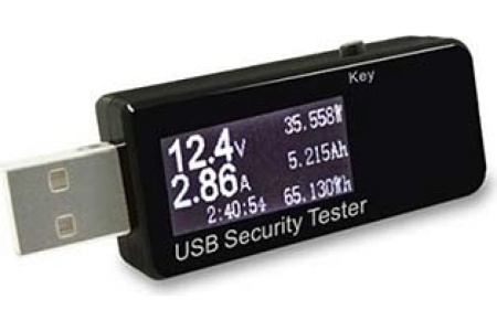 Цифровой тестер USB Espada J7-t, 3-30В, 0-5А (черный) 41723