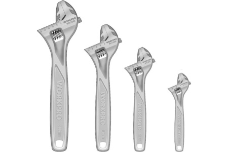 Разводной сверхмощный ключ WORKPRO 300 мм (12 дюймов) CR-V WP272009