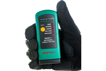 Тестер кабеля MASTECH MS6811 замыкание, обрыв, идентиф. в многож. кабелях 00-00000254