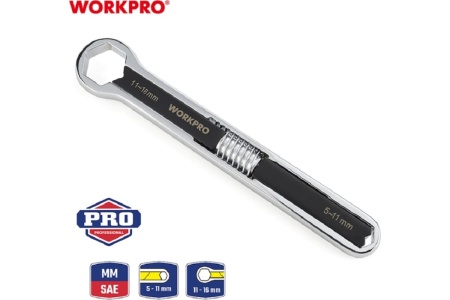 Универсальный разводной ключ WORKPRO 5-16 мм WP272017