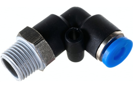 Фитинг угловой для пластиковых трубок (4 мм; 1/8М) ROCKFORCE RF-SPL04-01