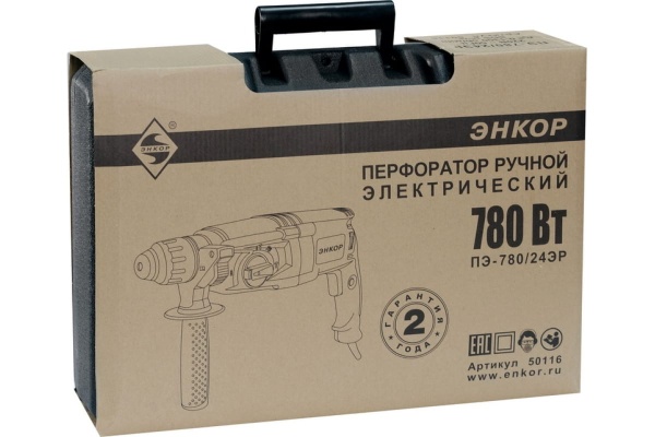 Перфоратор Энкор SDS+ ПЭ-780/24ЭР 50116