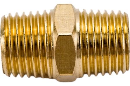 Соединитель резьбовой наружная резьба 1/4х1/4 ROCKFORCE RF-MM04/04