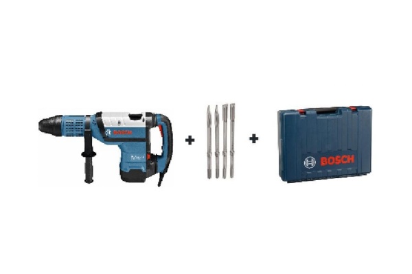 Перфоратор Bosch GBH 12-52 DV + 4 зубила RTec 0.615.990.J8R