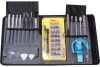 Набор инструментов для точных работ,73пр(пинцеты, лопатки, линейка150мм, нож канцелярский, захват, биты т,тн,н,sl,ph,ts, спец. биты,головки)на полотне BaumAuto BM-30313173(18456)