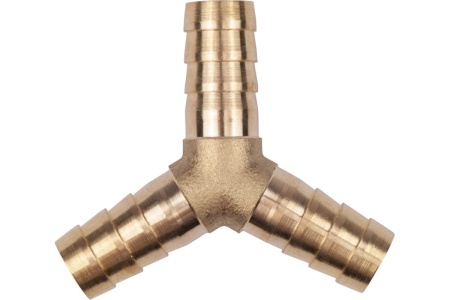 Тройник Y-образный елочка 10 мм, латунь, в блистере AV Steel AV-700336B блистер