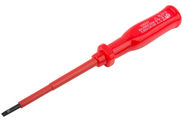 Изолированная отвертка CrV 1000V 4х100 мм FIT 55802