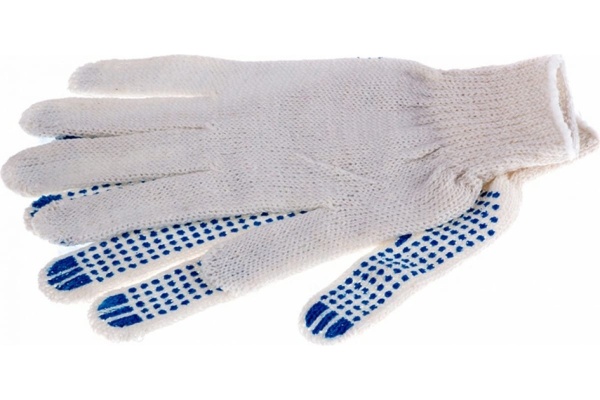Трикотажные перчатки Россия ПВХ-покрытие Точка, 10 класс 67785