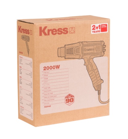 Фен технический KRESS KU042, 2000Вт, коробка.
