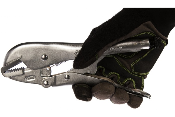 Зажим с фиксатором и прямыми губками 250мм KING TONY 6031-10R